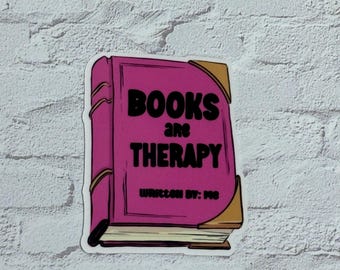 Pegatina, Pegatina para amantes de los libros, Pegatina para terapia de libros, Regalo para lectores, Pegatina para Kindle, Pegatina para amantes de los libros