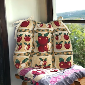 Handcrafted Linen U-Shape Chair Pad with Ties - Made in USA
