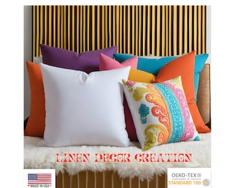 Square Pillow Inserts (2PK) Down Alternative, USA Made, All Sizes