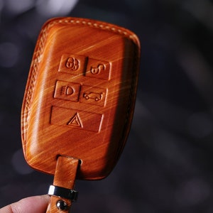 Premium Leather Key Covers for Land Range - Stylish Key Fob Holders for Sport, Evoque, Discovery 5 Rover Keyfob Gift For Him Her