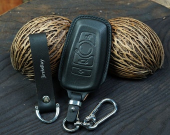 Custodia per portachiavi in pelle personalizzabile, elegante regalo personalizzato per lui, custodia per chiavi in pelle di alta qualità, accessori di lusso per auto per i proprietari
