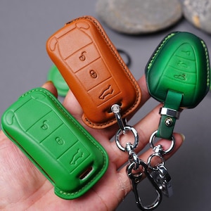Leather Flip Key Case Fits Cayenne, 911, Boxster Taycan Cayman Macan – Personalized Cover, Multiple Colors, Custom Logo by Request