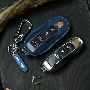 Porsche Macan 2005-2025 Leather Key Fob Cover Handcrafted Case for Macan Turbo EV, 4 EV, GTS, S, T Unique Car Key Accessory Ideal Gift