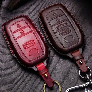 Toyota GR Corolla 2022-2023-2024 Leather Key Fob Cover, Premium Key Case with Keychain, Personalized Gift for Him, Corolla Keyring Accessory