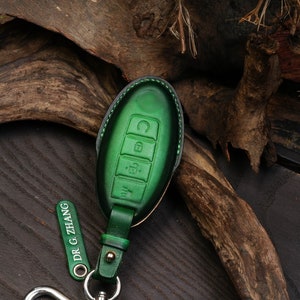 Key Fob  Nissan & Infiniti 2024 Leather Key Fob Cover Kicks Teana Rogue Maxima Murano Pathfinder Armada GT-R Qashqai Altima Keychain Holder