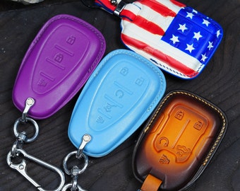 Fundas para llaveros Chevy Equinox EV, Blazer EV, Malibu, Traverse, Trailblazer. Fundas de cuero personalizadas, accesorios para llaveros y mandos a distancia.