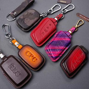 Lexus 2013-2025 Leather Key Fob Cover  RX350, Es, Gx, Lx 570, Ls 600, Nx, NX 300h , ES 250, Rc, Is  Elegant Keyless Remote Holder Keychain