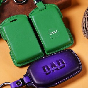 All-Type Volvo XC60 Key Fob Cover – Handmade Personalized Leather Case, Fits XC90 XC40 EX30 EX40 C40 S60 S90 V60 Custom Logo & Color Options