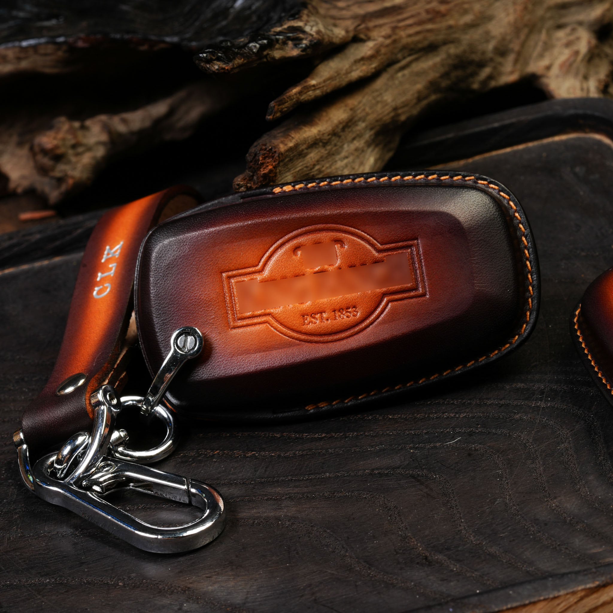 Handmade Leather Key Fob California