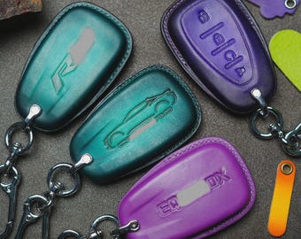 Fits Equinox Leather Key Fob Cover Case for Traverse, Malibu, Trax, Blazer, Camaro, Bolt, Cruze, Sonic, Spark, Trailblazer