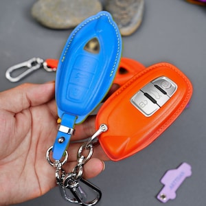Leather Key Cover for Urus, Huracan Evo STO Aventador Roadster, Gallardo SVJ, Revuelto LP700 LP780 LP610 LP560 SUV Key Fob Case Holder