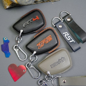Chevy & GMC 2009-2025 Z71, RST, ZR2, Trail Boss Silverado Tahoe, Yukon, Sierra EV, AT4 Key Fob Cover, Remote Holder, Customizable on Request