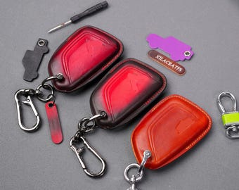 Funda para llave de Cadillac – Funda de cuero para XT4 XT5 XT6 CT4 CT5 LYRIQ Escalade Escalade-V Seville / Soporte para llave inteligente con control remoto, 66 colores