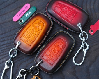 Funda de cuero para llave de F150 Raptor Ranger Maverick Tremor Explorer Expedition ST Timberline Funda personalizada para llave con logotipo personalizado Regalo para hombre