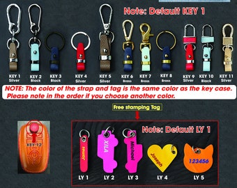 Vintage Yellow Leather & Alloy Badge Keychain For Lamborghini Huracan Aventador Murcielago Gallardo Urus - Universal Fit