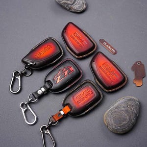 GMC chevy Leather Key Fob Cover – Fits Denali EV, Ultimate, AT4, AT4X, Terrain, Yukon, Sierra, Tahoe, Z71, ZR2, SRT, Silverado, Suburban