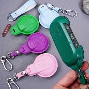 Mini Cooper 2015-2025 Leather Key Fob Cover Countryman  F Series, Clubman - Handmade Key Case , Elegant Key Holder Chrismas Gift