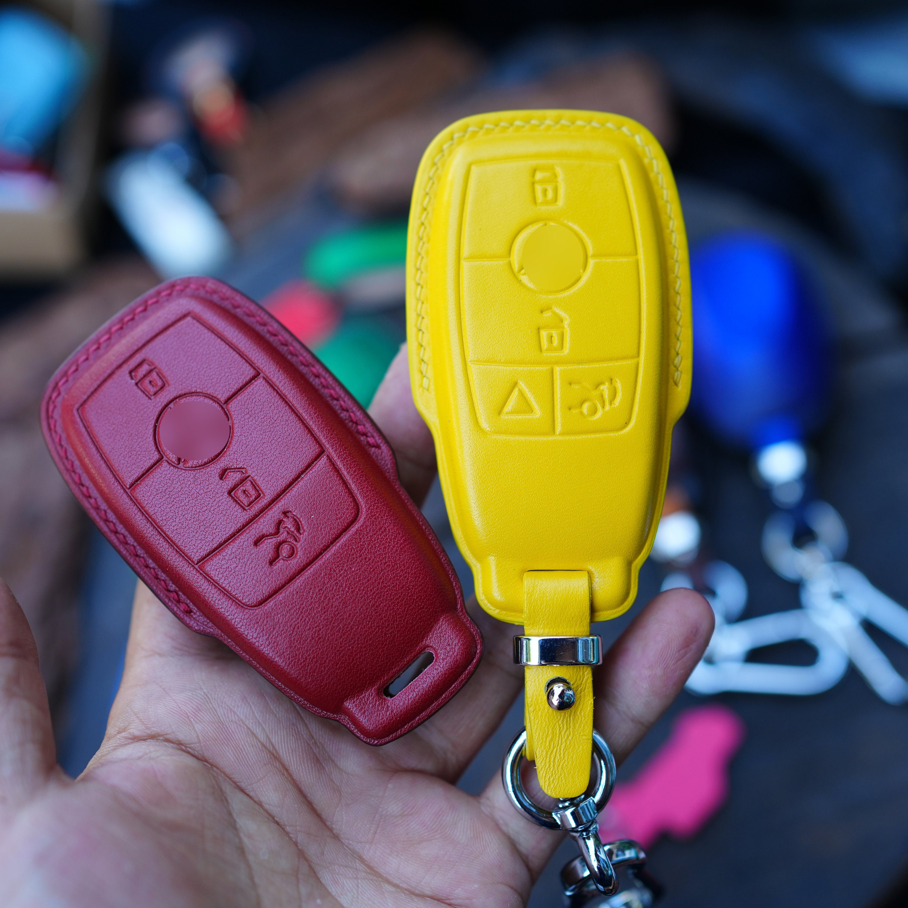 Mercedes 2022-2024 Key Fob Leather Cover: EQS, SL 63, EQE