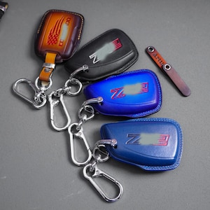 Fits ZR2, 1500 ZR2, Z71, Trailblazer, Colorado, Suburban, Tahoe Customized Leather Key Fob Cover with Keychain, Personalized on Request