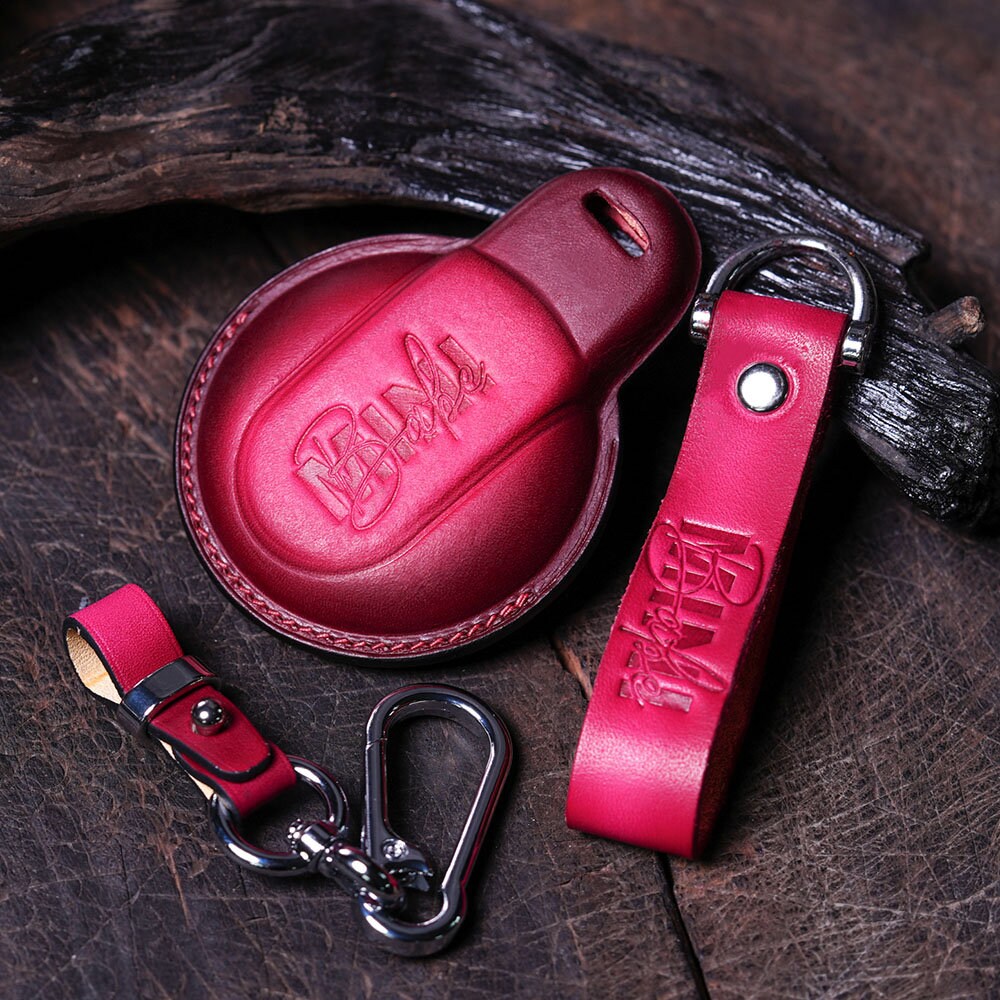 Handmade Leather Key Fob Covers for MINI Cooper  Babe Clubman, Hardtop Hatchbac Countryman Paceman Models S, JCW Personalized Stamp Embossed