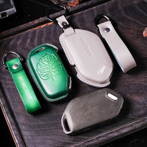 Custodie per portachiavi verde patina Telluride Stinger Prestige, EV6, EV9, SXP, X Pro, S, EX, X-Line Custodie in pelle personalizzate 2023-2024 Portachiavi con telecomando