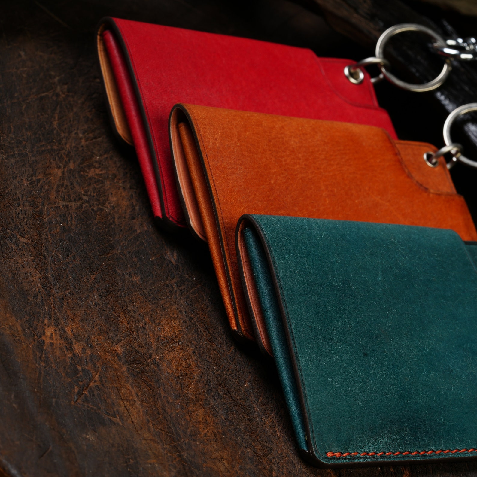 Custom Keychain ID Wallet Personalized Leather Keychain Wallet for ...