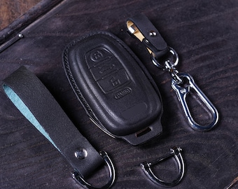 Leather Key Fob Covers: A1-A7 Q3 Q5 Q7 E-Tron A6/A6l A8 Q8 C8 S7 S8 Sq8 Keychain Car Accessories For Keyless Remote Birthday Gift