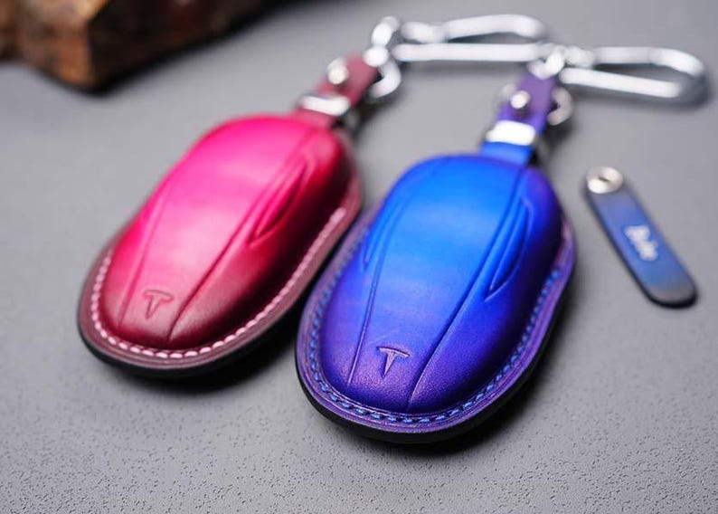 Tesla Model X & Model S Handmade Personalized Leather Key Fob Cover for ...