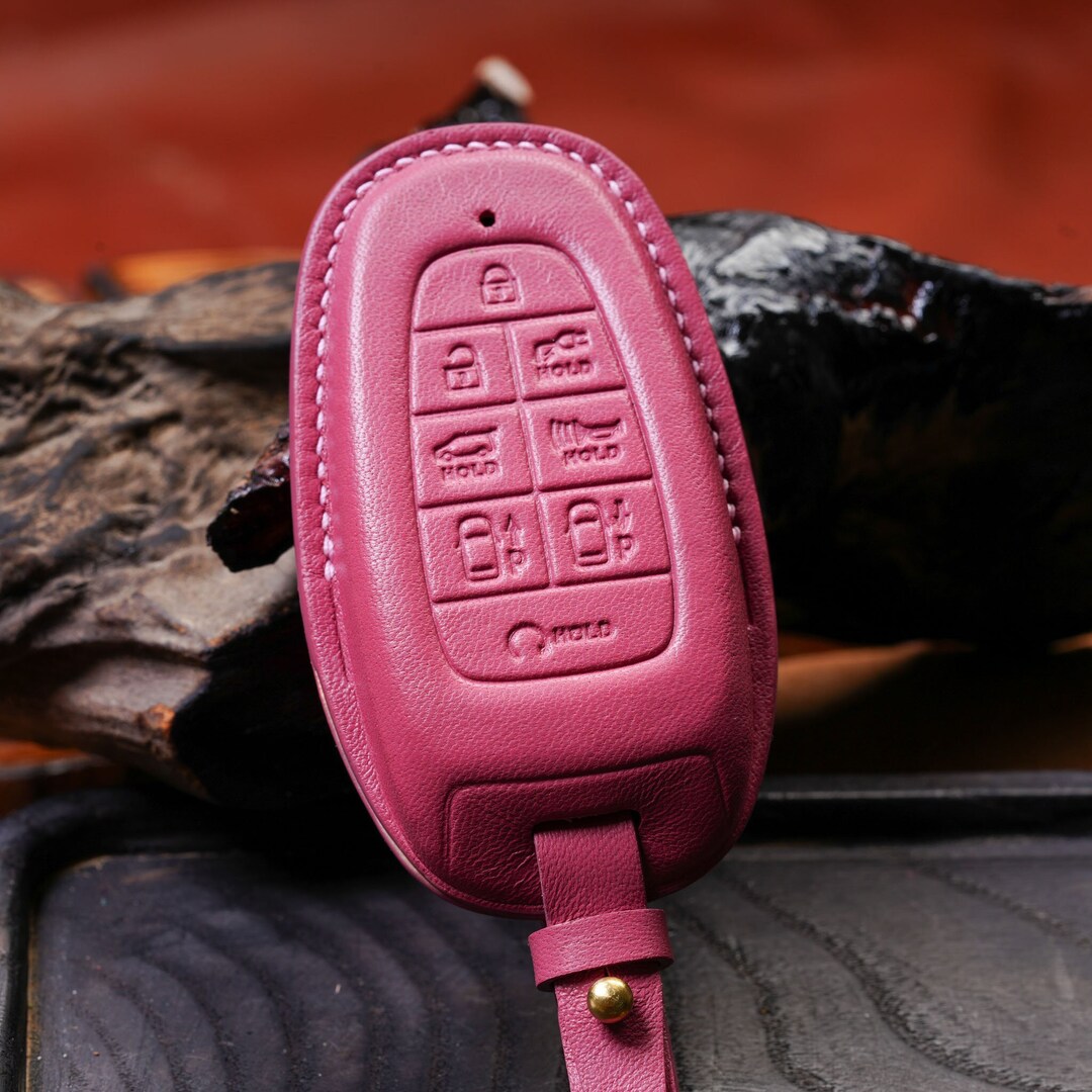 Hyundai 2023 2024 Palisade Leather Key Fob Cover Fits 3, 4, 5, 6, 7
