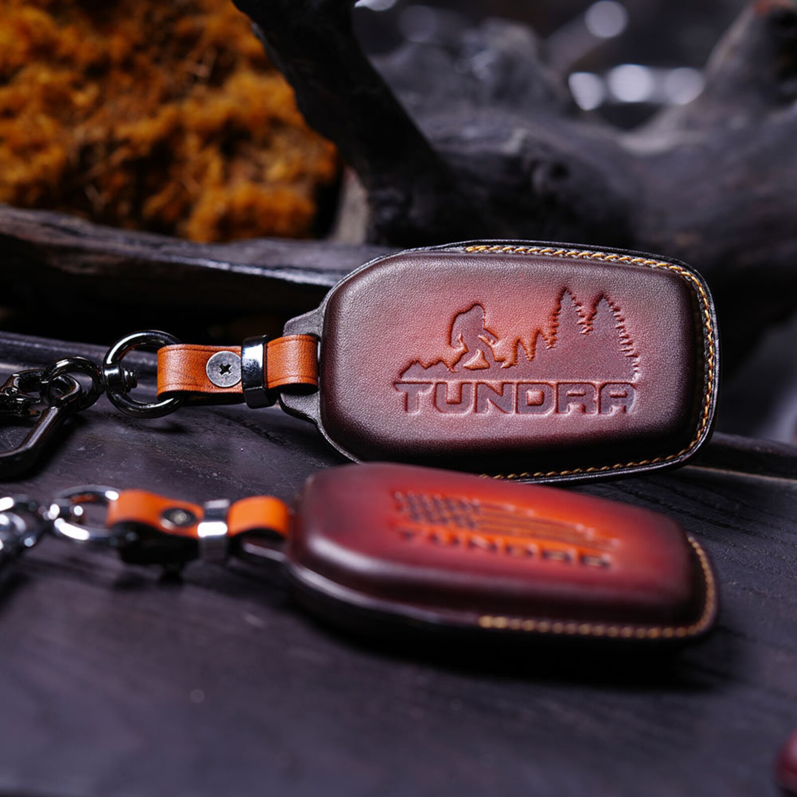 Toyota Tundra 2012-2025 Tacoma Key Fob Cover, Leather Case & Keychain ...