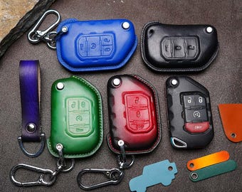 Alle leren hoezen van Wrangler-sleutelhangers: past op JLU, Rubicon, Sahara, Sport S, High Altitude, Gladiator en Compass | Op maat gemaakte handgemaakte holster
