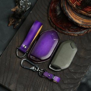 TELLURIDE 2019-2025 Leather Key Fob Cover EV5 EV4 EV3 EV6 Carnivalr Sportage Niro K5 | Key Case Shell, Keychain, Personalized upon request