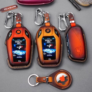 BMW Handcrafted Leather Key Case for All Models 2013–2025, fits BMW Display Key, 7 Series, 5 Series,X3, X5, X7, iX — custom-made per request