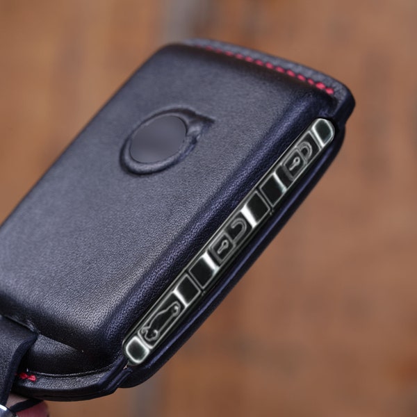 Personalisierte Leder Schlüsseletui für Lotus XC40, XC60, XC90, S60, S80, V90 - Smart-Remote-Halter für Lotus C30, V70, S90 - Keyless Accessories