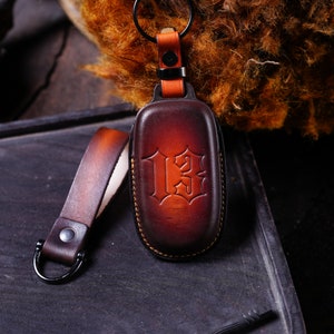 Leather Key Fob Covers Patina CChryslerr 200/300C, Dogde Chargerr Challenger, peep CCherokee - Custom Accessories, Remote Holder & Keychain
