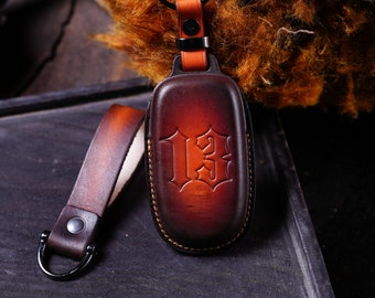 Leather Key Fob Covers Patina CChryslerr 200/300C, Dogde Chargerr Challenger, peep CCherokee - Custom Accessories, Remote Holder & Keychain