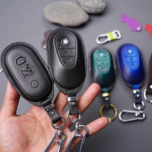 All Mercedes-Benz Leather Key Fob Cover – Fits GLC EQe GLE, S-Class C-Class, GLA, G-Wagon | Premium Keyless Entry Case | Customizable Colors