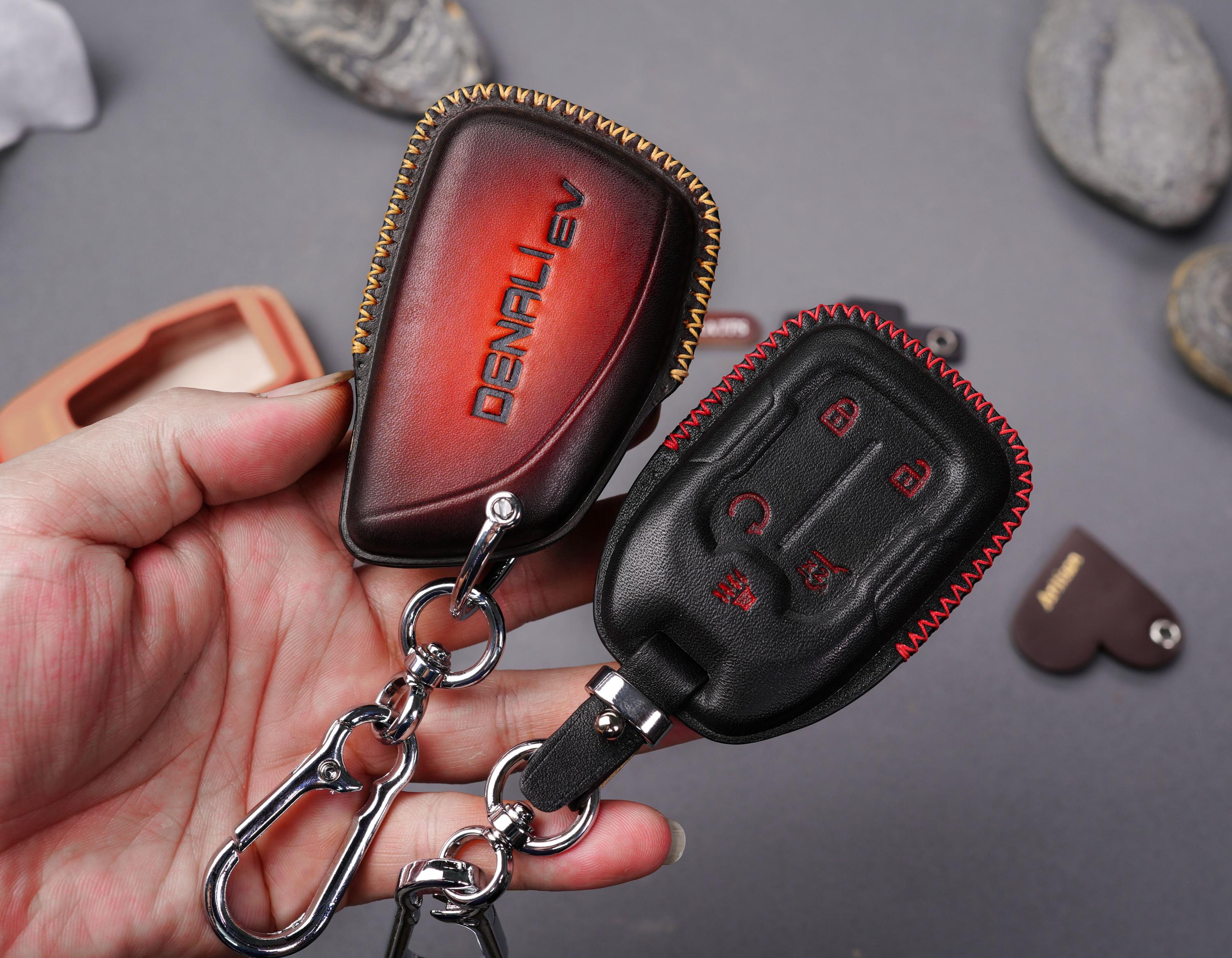 GMC Leather Key Fob Cover for Sierra Yukon Terrain Acadia | Denali EV ...