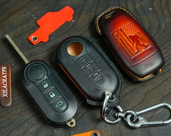 Sleutelhangerhoes geschikt voor 500, 500e, 500c, 500x Toro Argo Cronos Strada, Punto Bravo, Stilo, Ducato, Tipo, Nuovo Grazie 2024-afstandsbedieningshouder