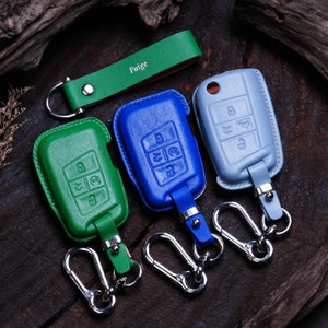 VW Atlas Jetta Golf Tiguan Key Fob Cover - Leather Case for Volvagen Magotan Passat B8 MK7 Polo Beetle Caddy GTI, 2022 Skoda Seat Keychain
