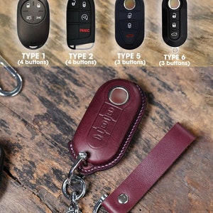 Leather Key Fob Covers for Fjatt Models Toro, 500, 500e Argo Panda, Ducato - Smart Key Case Holder, Compatible with 2008-2024 Premium