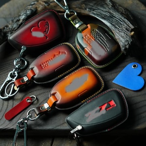 Fits Silverado Leather Key Fob Cover (2009–2025) | 1500/2500, Z71, ZR2, RST, Trail Boss, Blazer RS, Tahoe & Suburban | Keychain Holder