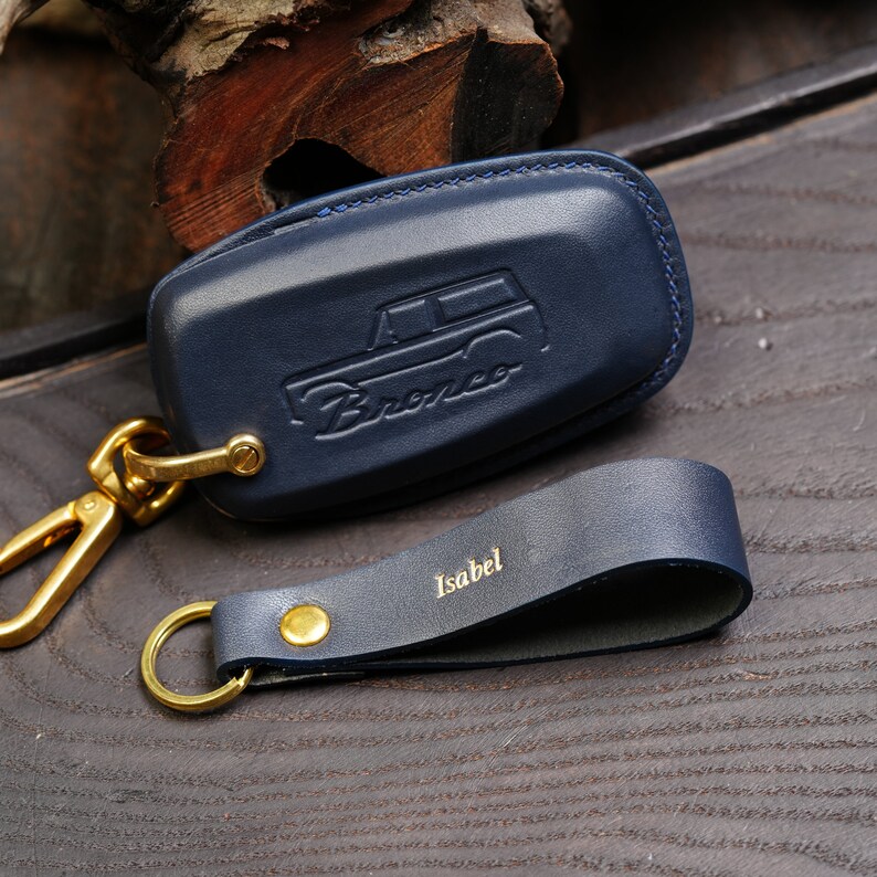 20212024 Ford Bronco Sport Stamp Logo Key Fob Cover Leather Etsy