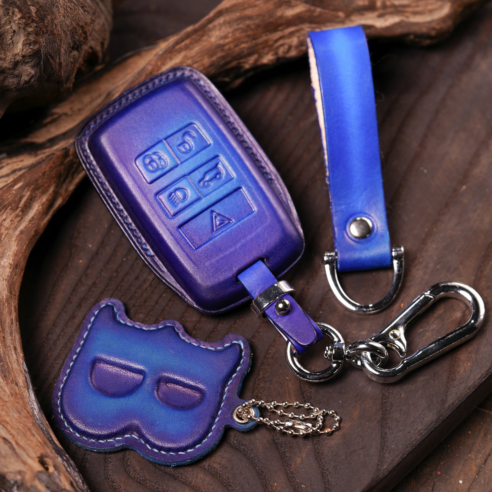 Nursing Rover Case Lan Rover 2010 - 2025 Leather Key Fob Cases for Defendervelar ...