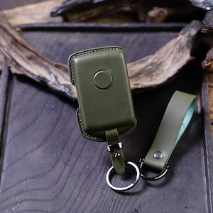 All Type Volvo & Polestar 2 3 Custom Leather Key Fob Cover for Ex30 XC40 XC60 XC90 XC70 S60 S80 S90 C30 V60 V90-Personalized Remote Holder