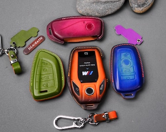 BMW 7-serie X1 X3 X5 X7 M3 i8-sleutelhangerhoes Gepersonaliseerde leren sleuteletui voor accessoire 5-serie 3-serie Handgemaakt leer voor alle soorten