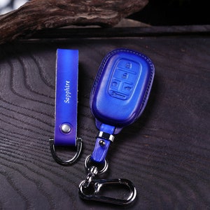 Honda Key Fob Cover 2023/2024 for Accord, Civic, CR-V, HR-V, Pilot - Leather Key Case with Keychain, Emblem - Car Accessories, Birthday Gift