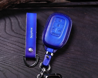 Honda Key Fob Cover 2023/2024 for Accord, Civic, CR-V, HR-V, Pilot - Leather Key Case with Keychain, Emblem - Car Accessories, Birthday Gift