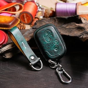 Leather Key Case for Lexus - Fits ES 250, ES350 Ls500 Ux250h, Rx350 Is300 5-Button Car Remote Holder Key Fob Cover Lexus Keyless Entry Cover