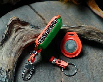 Volvo 2004-2015 Leather Key Fob Cover – XC70 XC90 V70 S60 S80 EX30 Personalized Smart Remote Holder, Multi-Color Key Cover, Custom Keychain